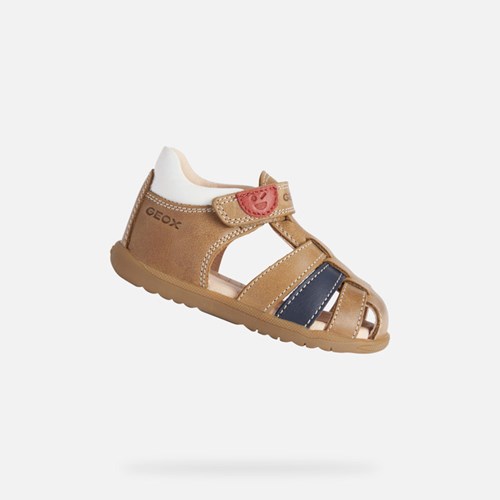 First Steps Niemowlęce Geox Sandal Macchia Caramel | 52EJMANWY