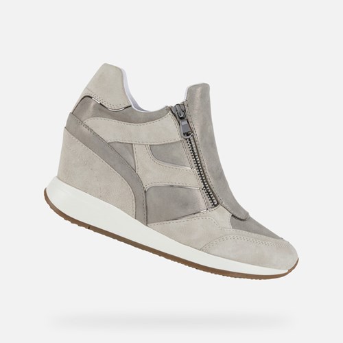 Trampki Damskie Geox Nydame Taupe / Ice | 02HFKADGZ