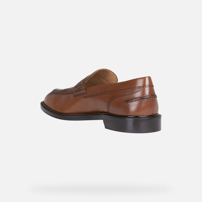 Buty Eleganckie Męskie Geox Artenova Cognac | 84YTWFDPK