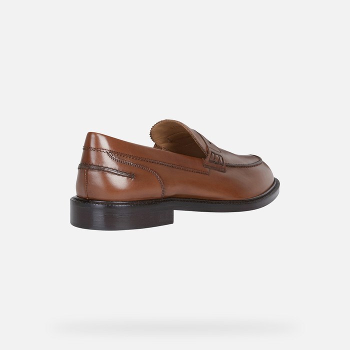 Buty Eleganckie Męskie Geox Artenova Cognac | 84YTWFDPK