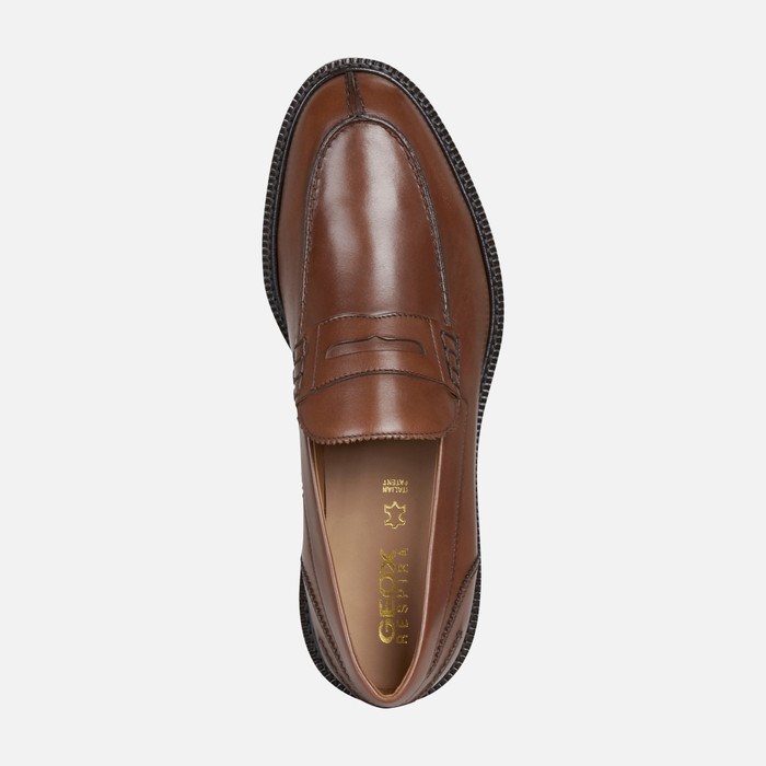 Buty Eleganckie Męskie Geox Artenova Cognac | 84YTWFDPK