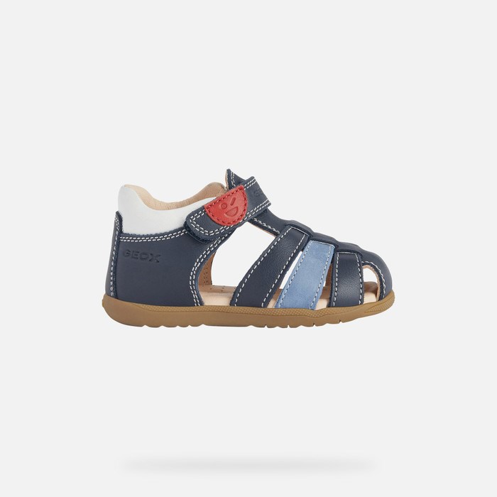 First Steps Niemowlęce Geox Sandal Macchia Granatowe Białe | 69KRUMCQA