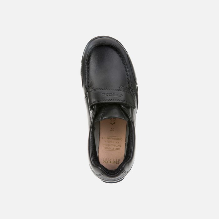 Loafersy Chłopięce Geox Zimowe Snake Czarne | 79SCTYUIJ