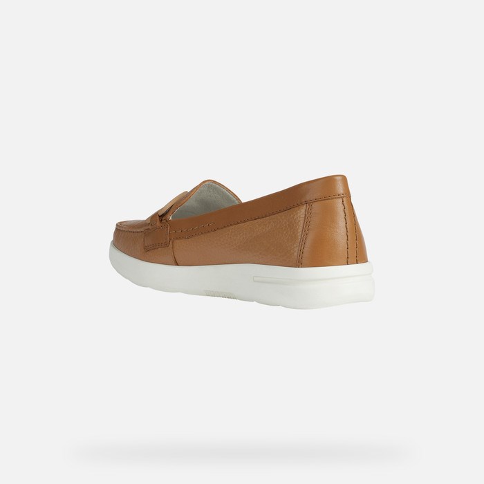 Loafersy Damskie Geox Xand 2j Camel | 04APNQBUW