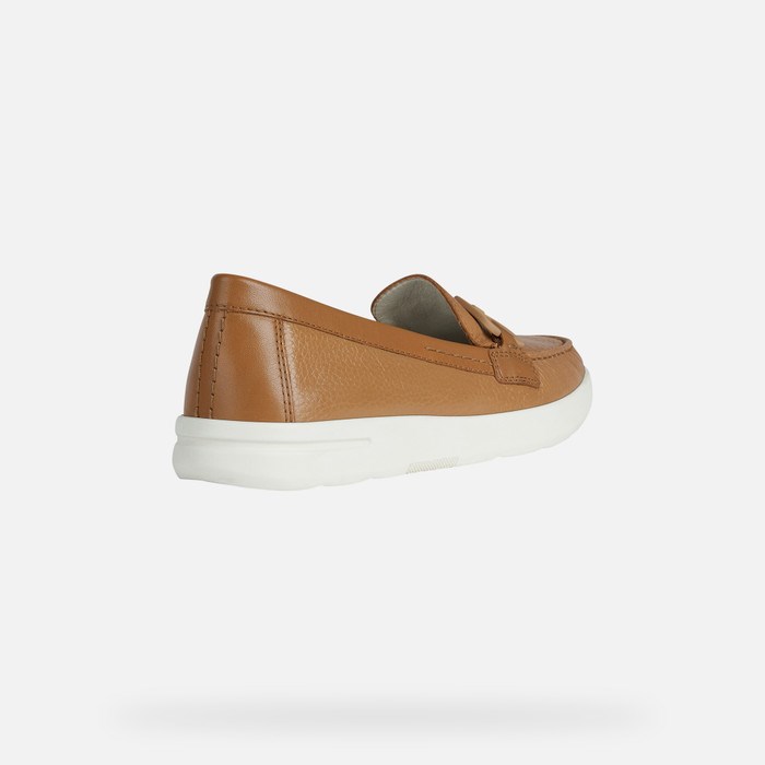 Loafersy Damskie Geox Xand 2j Camel | 04APNQBUW