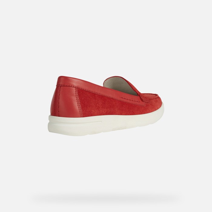 Loafersy Damskie Geox Xand 2j Czerwone | 59PRITACZ