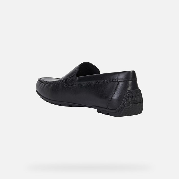 Loafersy Męskie Geox Moner 2fit Czarne | 57SWRBXEA