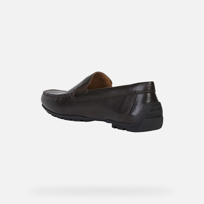 Loafersy Męskie Geox Moner 2fit Kawa | 60IETJVNW