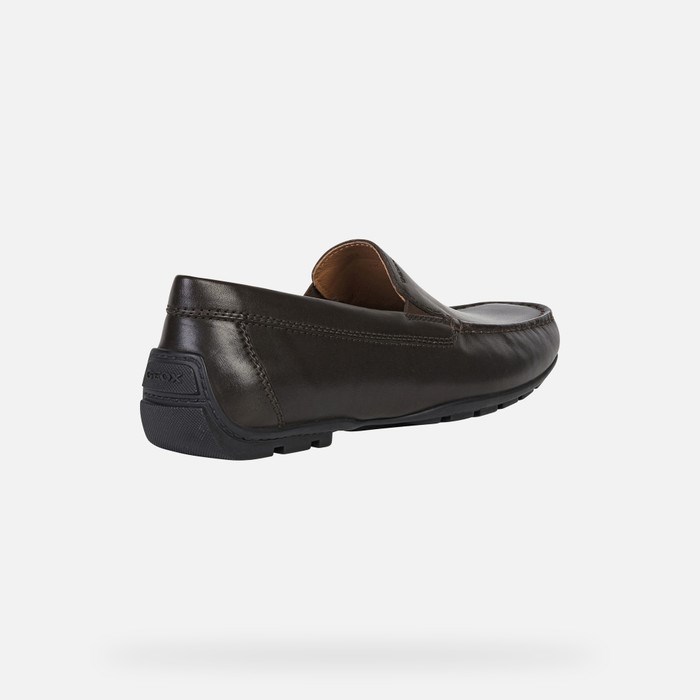 Loafersy Męskie Geox Moner 2fit Kawa | 60IETJVNW