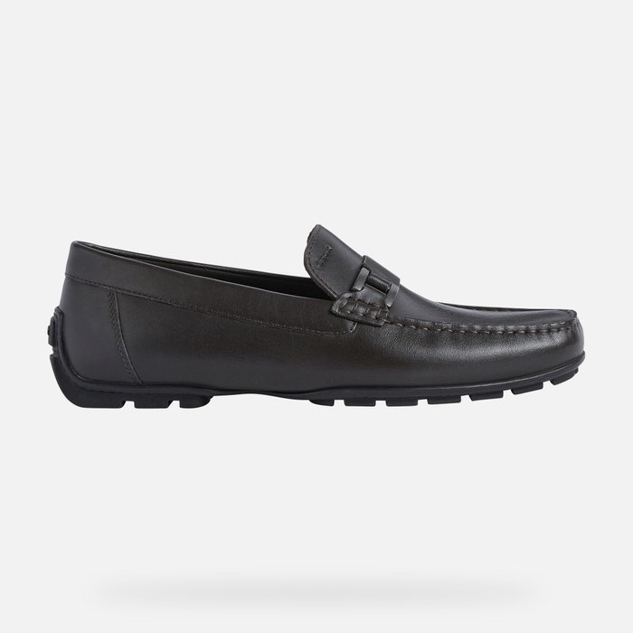 Loafersy Męskie Geox Moner 2fit Kawa | 97URIOLMC