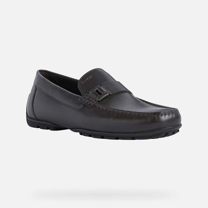 Loafersy Męskie Geox Moner 2fit Kawa | 97URIOLMC