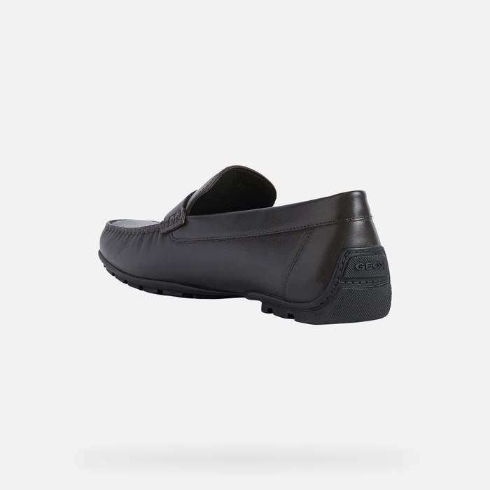 Loafersy Męskie Geox Moner 2fit Kawa | 97URIOLMC