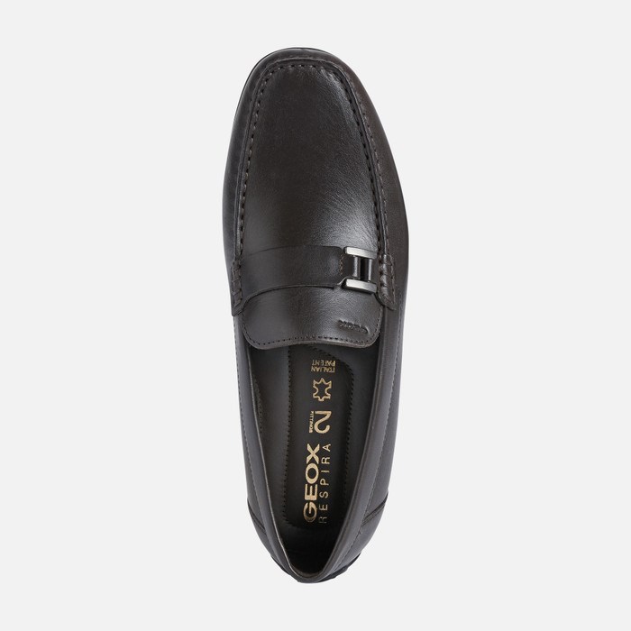 Loafersy Męskie Geox Moner 2fit Kawa | 97URIOLMC