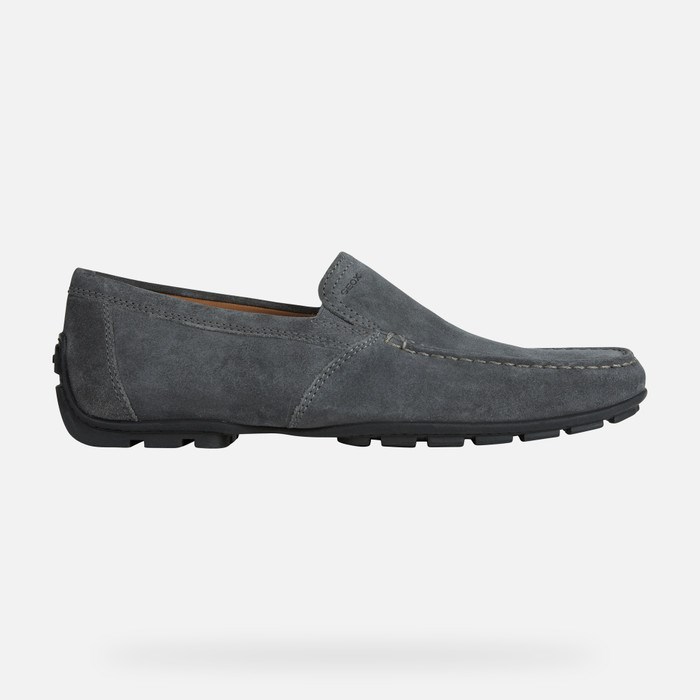 Loafersy Męskie Geox Moner Anthracite | 41XBFQCMN