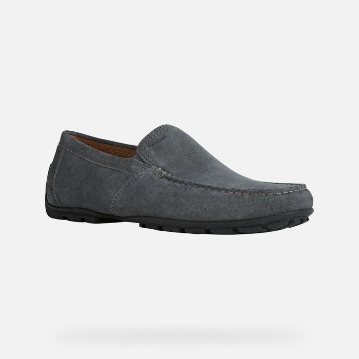 Loafersy Męskie Geox Moner Anthracite | 41XBFQCMN