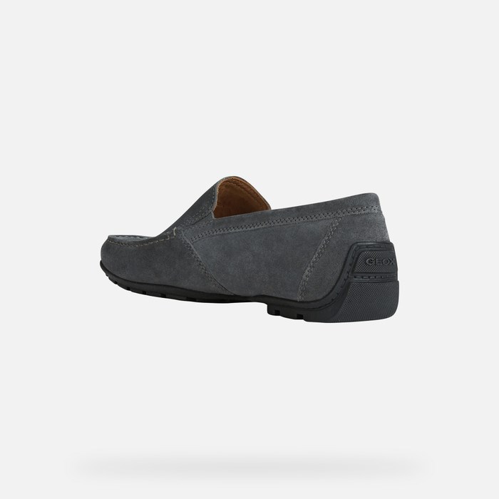 Loafersy Męskie Geox Moner Anthracite | 41XBFQCMN