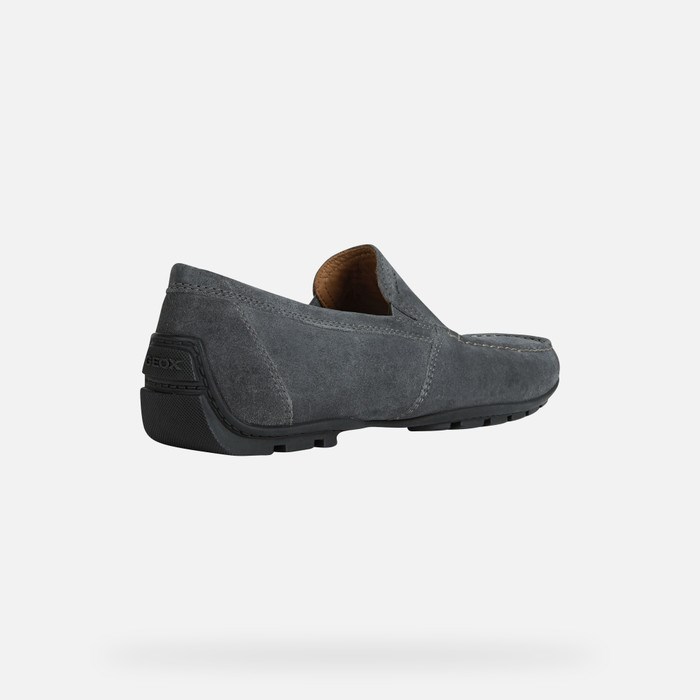 Loafersy Męskie Geox Moner Anthracite | 41XBFQCMN