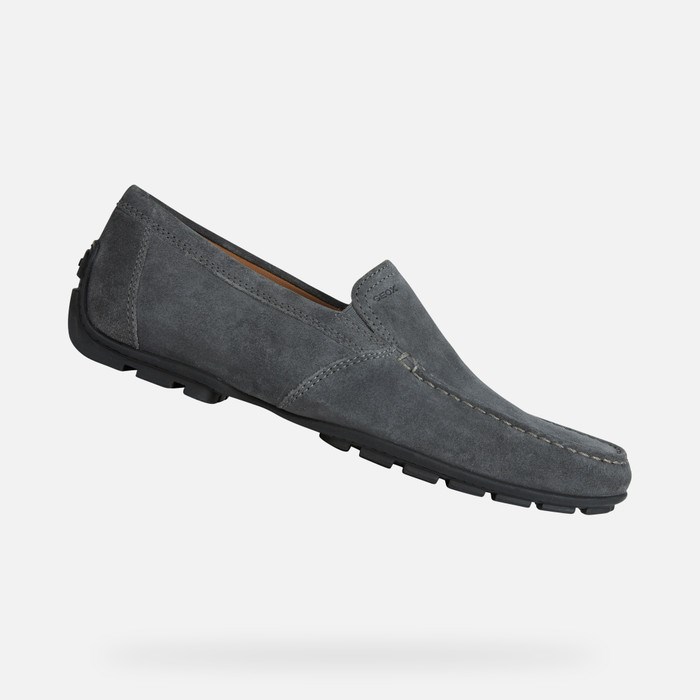 Loafersy Męskie Geox Moner Anthracite | 41XBFQCMN