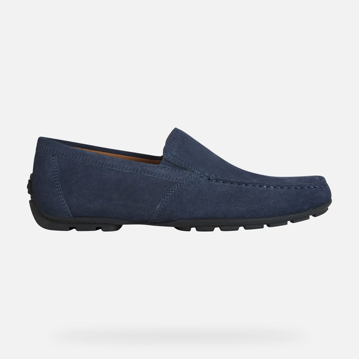 Loafersy Męskie Geox Moner Ciemny | 02HKYFZAN