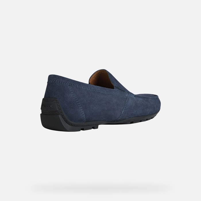 Loafersy Męskie Geox Moner Ciemny | 02HKYFZAN