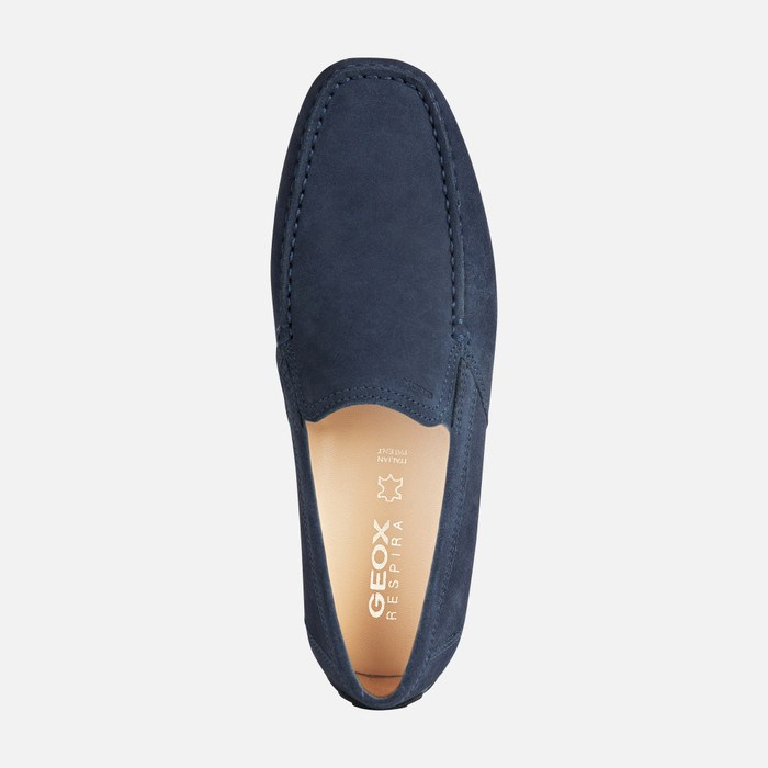 Loafersy Męskie Geox Moner Ciemny | 02HKYFZAN