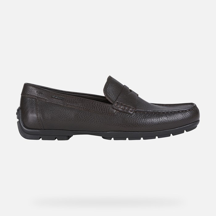 Loafersy Męskie Geox Moner W 2fit Kawa | 56OKIPETX