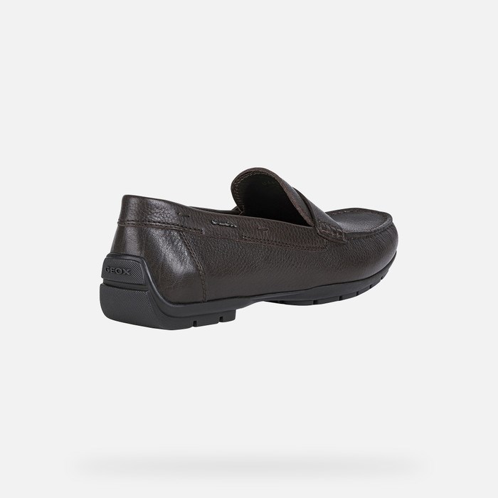 Loafersy Męskie Geox Moner W 2fit Kawa | 56OKIPETX