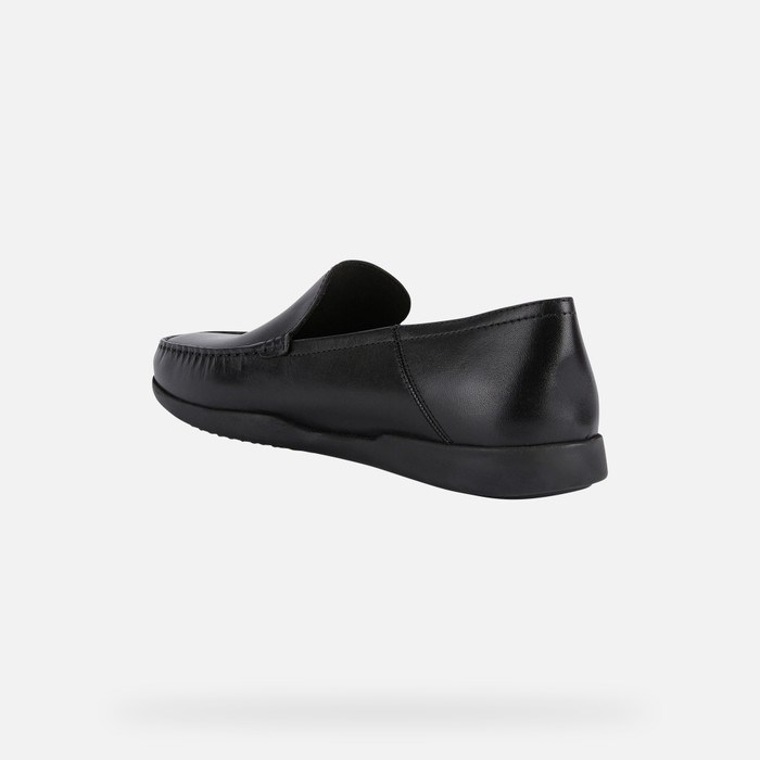 Loafersy Męskie Geox Sile 2 Fit Czarne | 54ABUCGNS