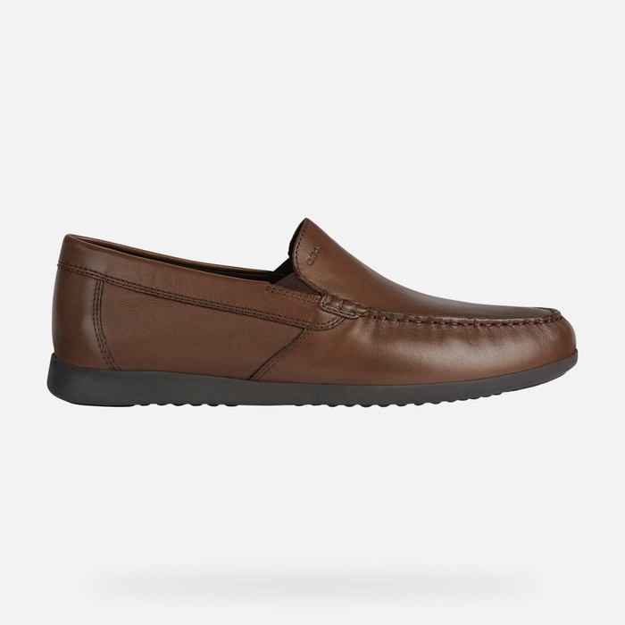 Loafersy Męskie Geox Sile 2 Fit Głęboka Brązowe | 16JPRFYXH