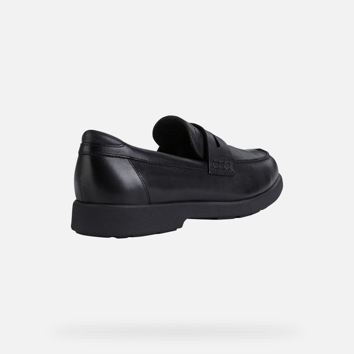 Loafersy Męskie Geox Spherica Ec11 Czarne | 86XKEZHWB