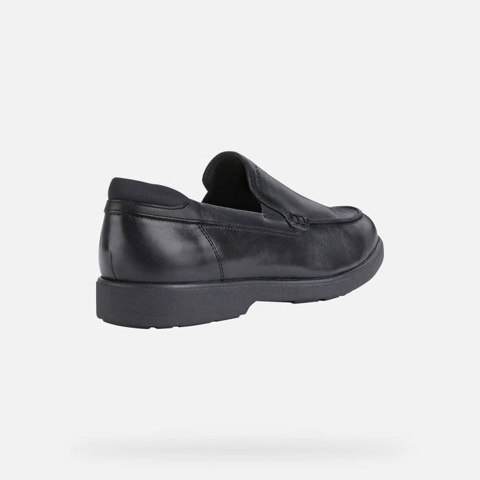 Loafersy Męskie Geox Spherica Ec11 Szerokie Czarne | 48DWKOBUH