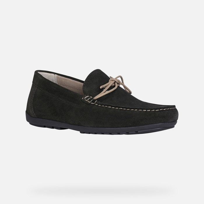 Loafersy Męskie Geox Tivoli Ciemny Kawa | 45KMUYGQC