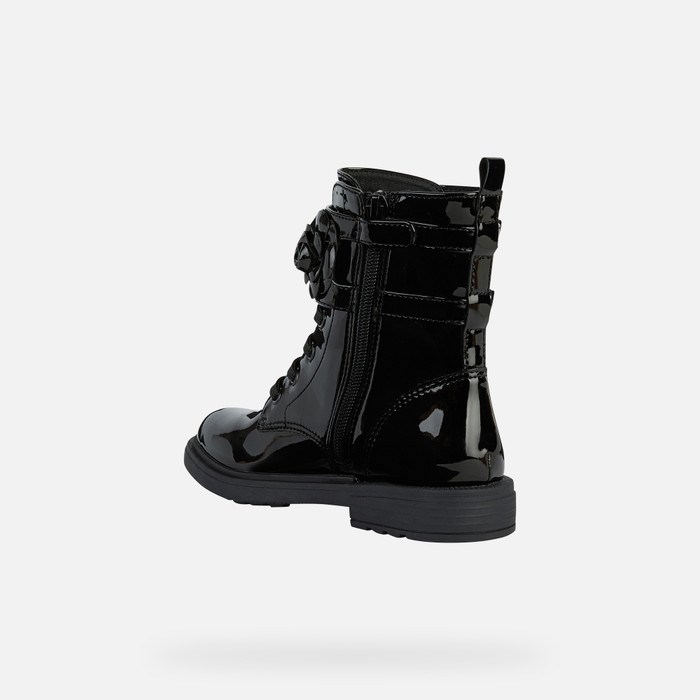 Mid-calf Boots Dziewczynka Geox Eclair Czarne | 94SPKFIQT