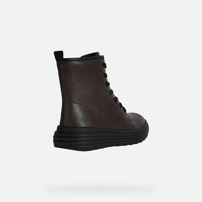 Mid-calf Boots Dziewczynka Geox Phaolae Ciemny Bordowe | 12EKIWQGP