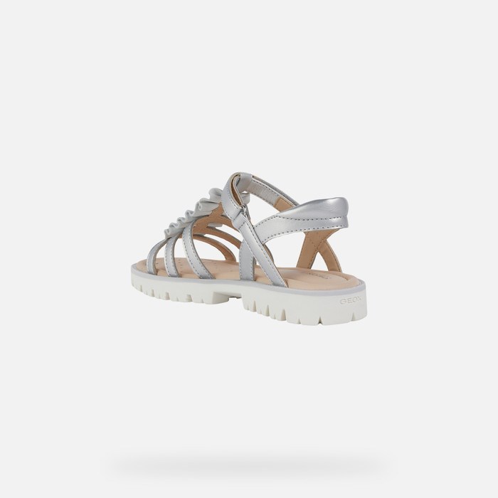 Sandały Dziewczynka Geox Sandal Starblush Srebrne | 40ERWMPKC