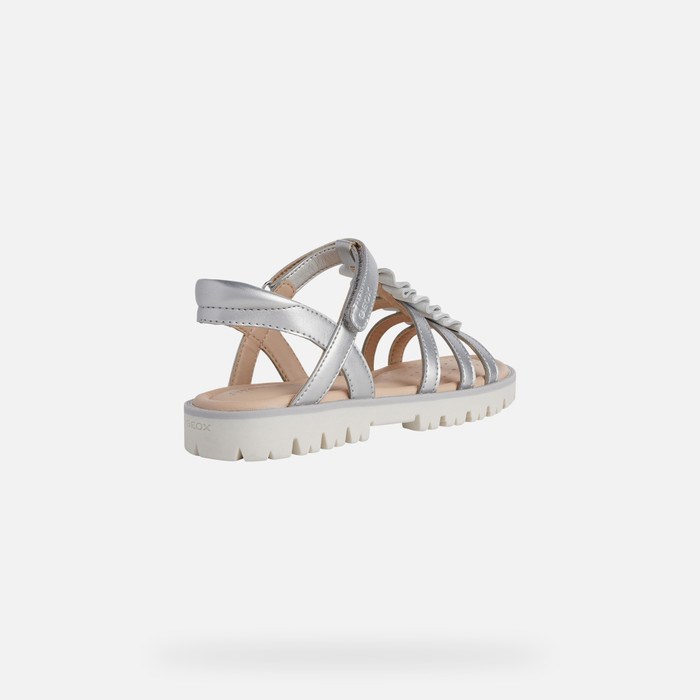 Sandały Dziewczynka Geox Sandal Starblush Srebrne | 40ERWMPKC