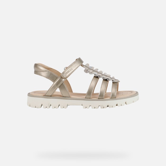 Sandały Dziewczynka Geox Sandal Starblush Platyna | 61HFVKLUS