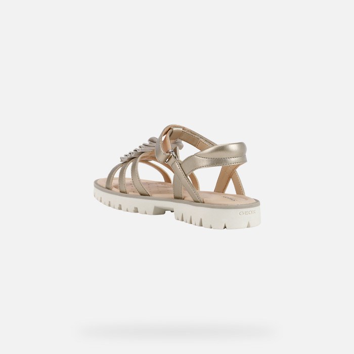 Sandały Dziewczynka Geox Sandal Starblush Platyna | 61HFVKLUS