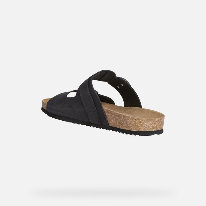 Sandały Męskie Geox Sandal Ghita Czarne | 20LKHXCUD