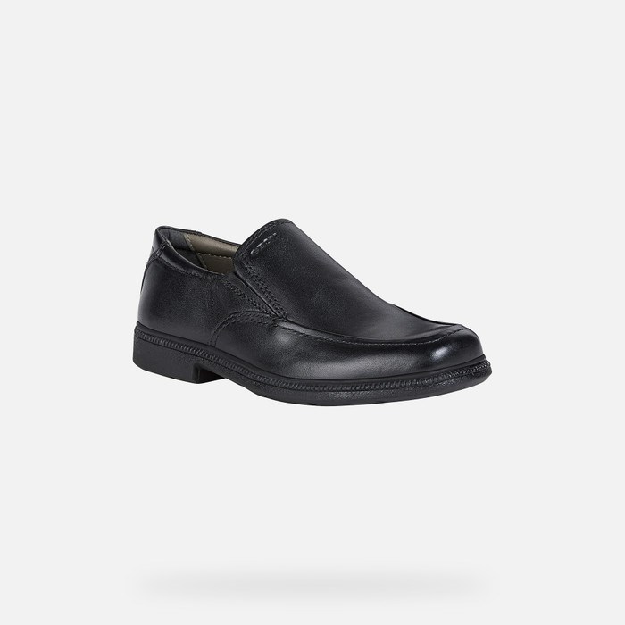 Slip On Chłopięce Geox Federico Czarne | 48UXNCWDL