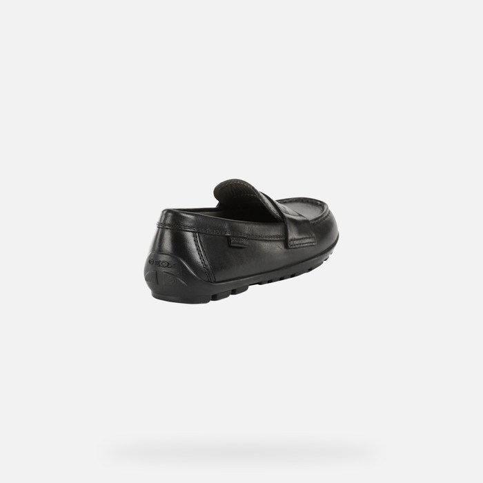 Slip On Chłopięce Geox New Fast Czarne | 36EVNTKHP