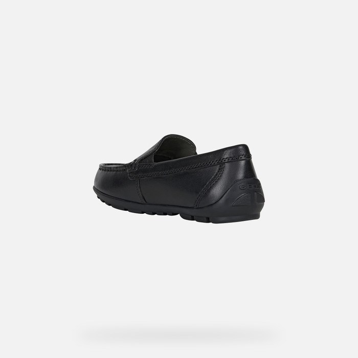 Slip On Chłopięce Geox New Fast Czarne | 65MSGWXTE