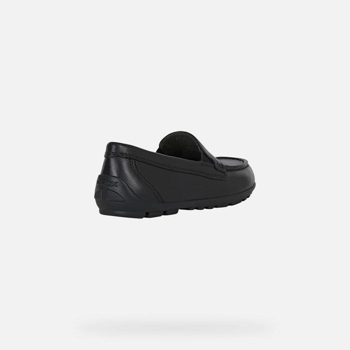 Slip On Chłopięce Geox New Fast Czarne | 65MSGWXTE