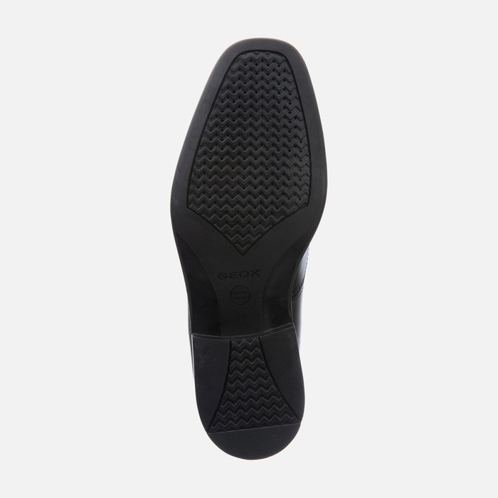 Slip On Męskie Geox Federico Czarne | 69KQGAJEO